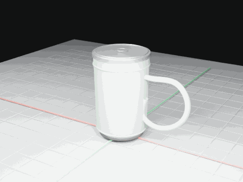 Camping mug rotating Blender render