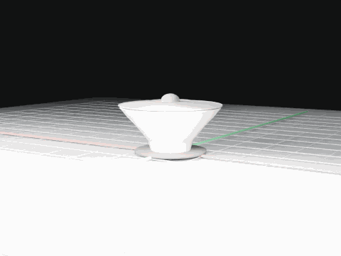 Chinese tea cup rotating Blender render